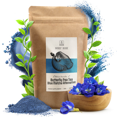 Mary Rose – Blue Matcha Alternative – Butterfly Pea Tea (poudre) 50 g
