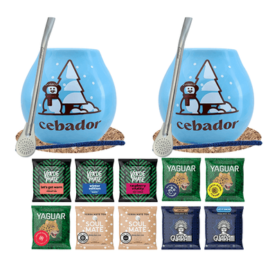 Yerba maté set d'hiver pour couple 10 x 50g