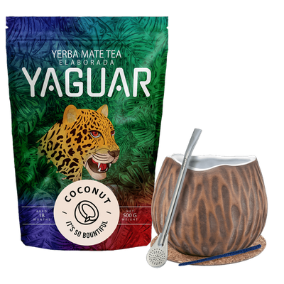 Yerba Mate Yaguar Noix de Coco Starter Set 500g