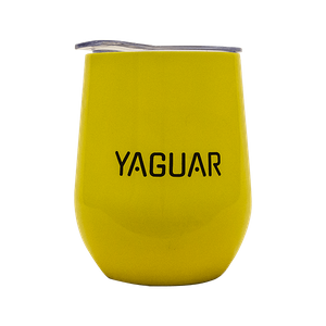 TermoLid – récipient en acier avec couvercle– motif Yaguar (jaune) – 350 ml