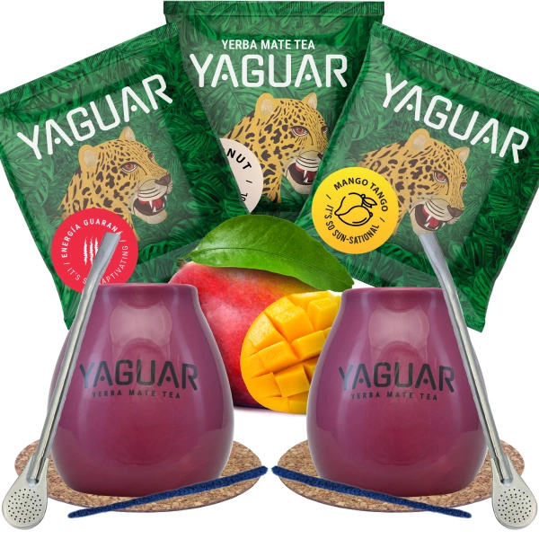 Yerba Mate Calabash Yaguar PREMIUM set pour deux