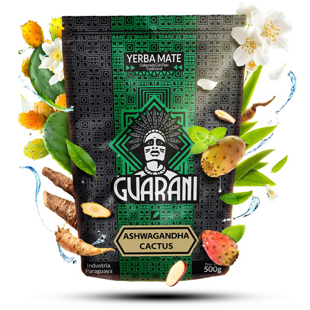 Yerba Maté ensemble Guarani Ashwagandha 500g Calebasse + Bombilla