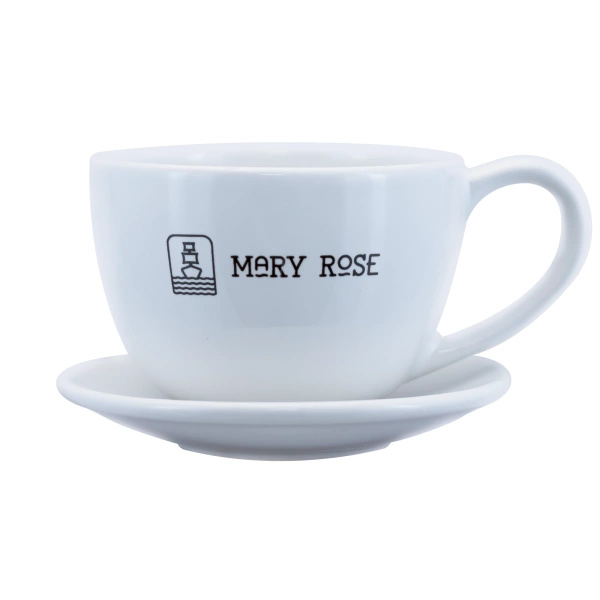 Tasse blanche avec logo Mary Rose – 200 ml