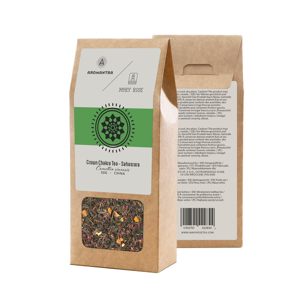 Aromantra x Mary Rose – Thé vert du chakra couronne (Sahasrara) 50 g