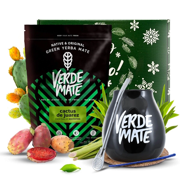 Set cadeau Yerba Verde Mate Cactus 0,5kg 