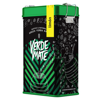 Yerbera – Boîte en métal + Verde Mate Green Limón 0,5 kg
