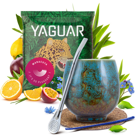 Yerba Maté ensemble 50g Calebasse + Bombilla