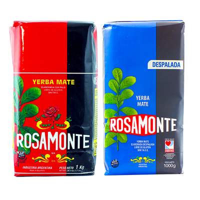 Yerba Maté Rosamonte Elaborada 1kg + Rosamonte Despalada 1kg