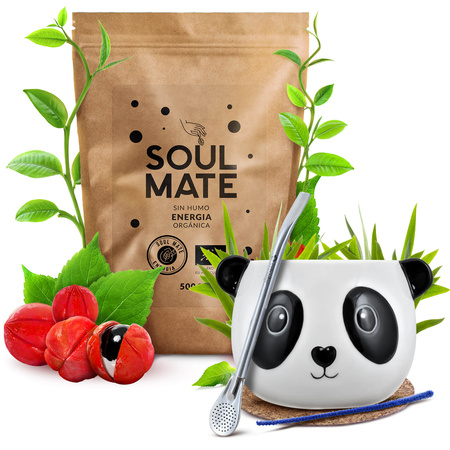 Yerba Maté ensemble Soul Mate Energia 500g Calebasse + Bombilla