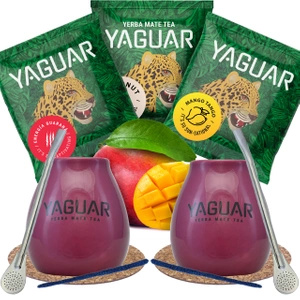 Yerba Mate Calabash Yaguar PREMIUM set pour deux