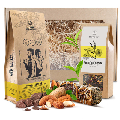 Ensemble de cadeaux de Café en Grains Coffee Broastery + Thé + Sauge Blanche Encens