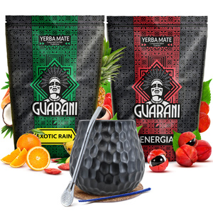 Guarani yerba maté set 2x500g céramique calebasse bombilla