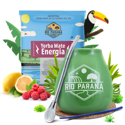 Yerba Maté ensemble 50g Calebasse + Bombilla