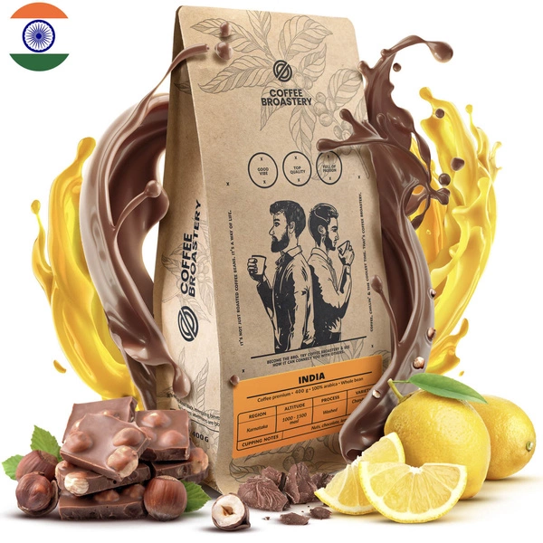 Coffe Broastery – Café en grains India Karnataka premium 400 g