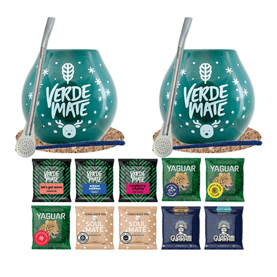 Yerba mate ensemble de cadeaux pour couple 10 x 50g