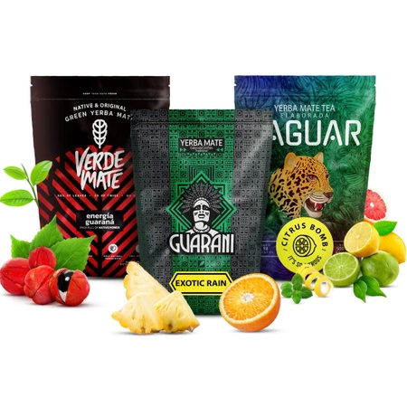 Yerba Mate Set de meilleurs fruits 3x500g