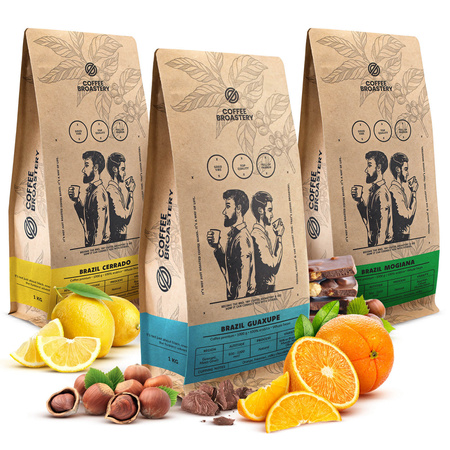 Set de Coffee Broastery Brazil Mogiana + Brazil Guaxupe + Brazil Cerrado 3x1kg (3kg)