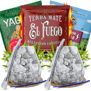 Yerba Maté Energia Set POUR DEUX Calebasse Bombilla