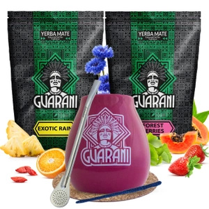 Yerba Mate Guarani Fruits Calebasse Ensemble 2x500g