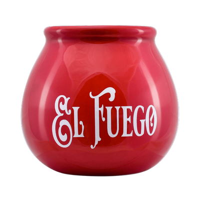 Calebasse en céramique logo El Fuego (rouge) 300 ml