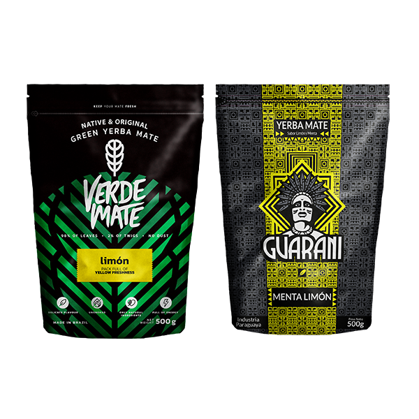 Verde Mate Green Limon 500g + Guarani Menta Limon 500g (1kg)