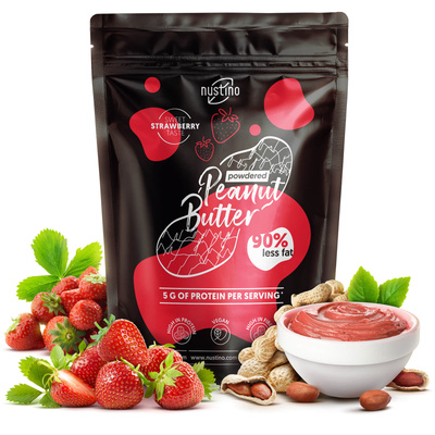 Nustino - Beurre d'Arachide en Poudre - Fraise 400 g