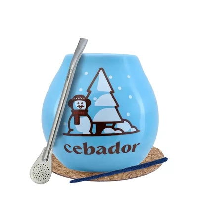 Yerba Maté set d'hiver calebasse + bombilla