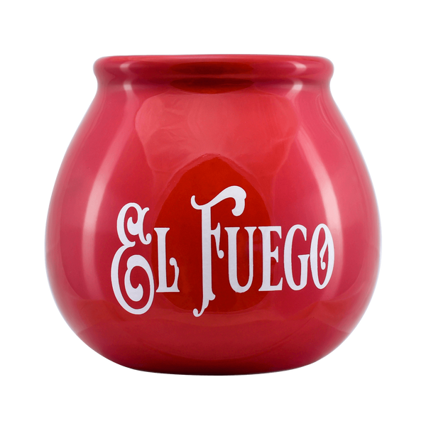 Calebasse en céramique logo El Fuego (rouge) 300 ml