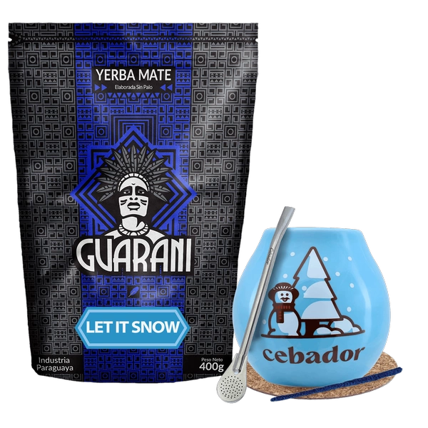 Yerba maté set d'hiver de démarrage Guarani Let it Snow 400g