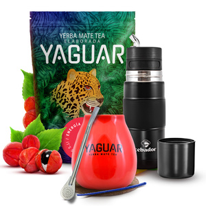 Set de Maté Yaguar Energia 500g 0,5kg Yerbomos + Calebasse + Bombilla