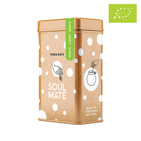 Yerbera – Boîte en métal + Soul Mate Orgánica Menta Limon 0,5 kg