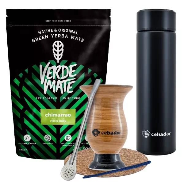 Yerba Mate Chimarrao set 500g calebasse thermos