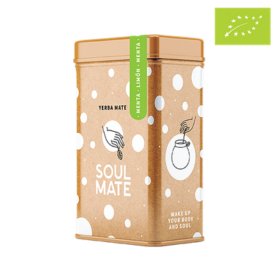 Yerbera – Boîte en métal + Soul Mate Orgánica Menta Limon 0,5 kg