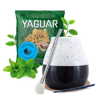 Yaguar yerba maté set céramique calebasse bombilla