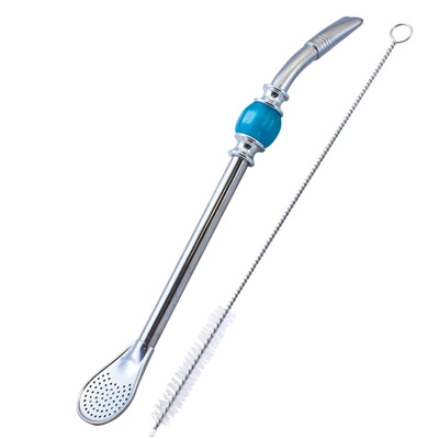 Bombilla Grande avec pierre - bleue