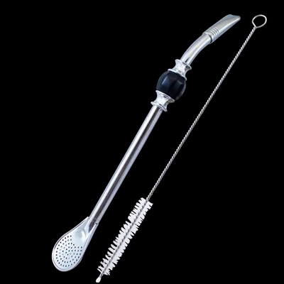 Bombilla Grande avec pierre - noire