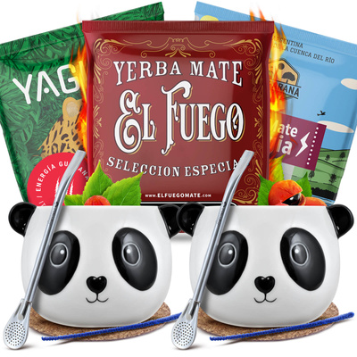 Yerba Maté Energia Set POUR DEUX Calebasse Bombilla