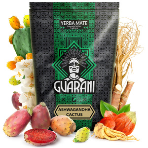 Yerba Maté ensemble Guarani Ashwagandha 500g Calebasse + Bombilla