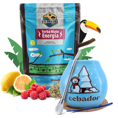 Yerba maté set d'hiver de démarrage Rio Parana 500g