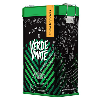 Yerbera – Boîte en métal + Verde Mate Green Frutos Tropicales 0,5 kg